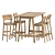 Modern Table Chair Set Model 3D model small image 1