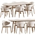 Modern Dining Set with Chair 3D model small image 1