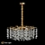 Gold Crystal Pendant Chandelier by Kink Light 3D model small image 1