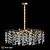 Crystal Gold Chandelier 105 Pendants 3D model small image 1