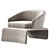 Modern Dark Gray Armchair by Deprimo 3D model small image 4