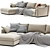 Contemporary Modular Ellington Chaise Sofa 3D model small image 2