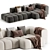 Chic SHAMARA Sofa Design 3D model small image 1