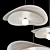 Luxury Ceramic Pendant Lights Set 3D model small image 5