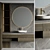 Modern Bathroom Furniture Set 3D model small image 3