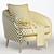 Stylish Modern Chair Set 3D model small image 6