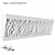 Elegant Cornice with Ornament №133 3D model small image 4