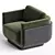 Modern and Chic Ebisu Armchair 3D model small image 2