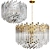 Elegant Adele Wide Drum Chandelier 3D model small image 1