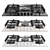 GEFEST 5-Burner Built-in Gas Cooktop 3D model small image 2