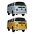 Vintage Volkswagen T2 Bus Model 3D model small image 3