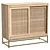 Natural Rattan Sliding Drawer Cabinet 3D model small image 1