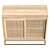 Natural Rattan Sliding Drawer Cabinet 3D model small image 3