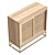 Natural Rattan Sliding Drawer Cabinet 3D model small image 5