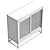Natural Rattan Sliding Drawer Cabinet 3D model small image 6