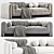 Modern Judo Sofa: Elegant Comfort 3D model small image 2