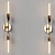Modern 2-Light Wall Sconce Artfully Illuminates 3D model small image 3