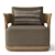 Restoration Hardware Solaro Teak Lounge Chair 3D model small image 2
