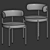 Cb2 Inesse Dining Chair Boucle 3D model small image 3