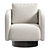 Luxurious Velvet Armchair By Stylish Club 3D model small image 2