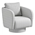 Luxurious Velvet Armchair By Stylish Club 3D model small image 4