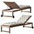 Stylish Outdoor Nammaro Chaise Lounge 3D model small image 2