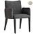 Monza Dining Armchair in Heritage Graphite 3D model small image 1