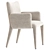 Monza Dining Armchair in Heritage Graphite 3D model small image 3