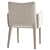 Monza Dining Armchair in Heritage Graphite 3D model small image 4