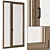 Modern Wood Glass Door Set 3D model small image 1