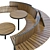 Circular Park Bench Set - LAGO Collection by mmcité 3D model small image 3