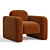 Luxury Sonoma Armchair by Vorsen 3D model small image 4