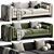 Sleek Judo Model Sofa 3D model small image 1