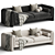 Sleek Judo Model Sofa 3D model small image 2