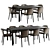 Karimoku Case Study Dining Set 3D model small image 2