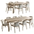 Karimoku Case Study Dining Set 3D model small image 3