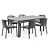 Karimoku Case Study Dining Set 3D model small image 4