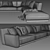 Modern Paris Seoul Sofa Design 3D model small image 4