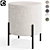 Elegant Modern Gray Pouf Seat 3D model small image 4