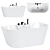 Modern Acrylic Bath ABBER AB9296 3D model small image 1