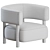 Modern Minimalist N-S03 Armchair Display 3D model small image 3