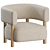 Modern Minimalist N-S03 Armchair Display 3D model small image 4