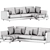 Flexform Long Island 05 Sofa 3D model small image 4