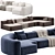 Elegant PIAF Sofa by BAXTER 3D model small image 3