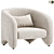 Modern Upholstered Armchair YUZU 3D model small image 1