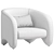 Modern Upholstered Armchair YUZU 3D model small image 3