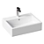 Duravit Vero Wall-mounted Basin, White 3D model small image 1