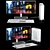 Stylish & Powerful PC Workstation 3D model small image 1