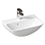 Duravit Me by Starck Сontemporary Wall-mounted Sink 3D model small image 1