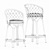Rattan Criss-Cross Stools Collection 3D model small image 7